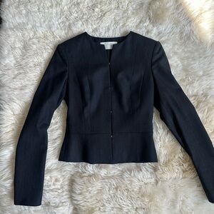 Hugo boss wool charcoal fitted blazer